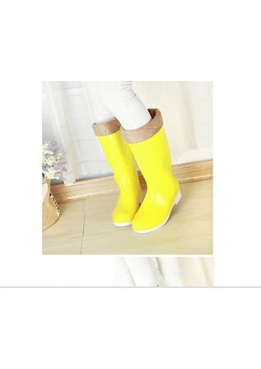 Women's Spring / Summer / Fall / Winter Rain Boots Silicone Outdoor Low Heel Blue / Yellow / Pink / Red