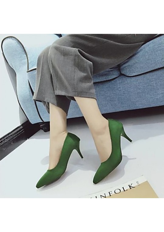 Women's Heels Fall Heels / Pointed Toe Suede Casual Stiletto Heel Others Black / Green / Red / Gray / Camel Others