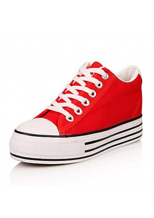 Women's Shoes Preppy Style Canvas Platform Comfort / Round Toe Fashion Sneakers Outdoor / Athletic / Casual