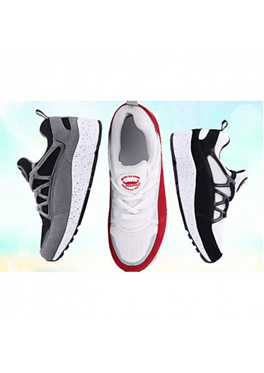 Women's Sneakers Spring / Fall Comfort Suede Athletic / Casual Platform Others / Lace-up Black / Red / Gray Sneaker