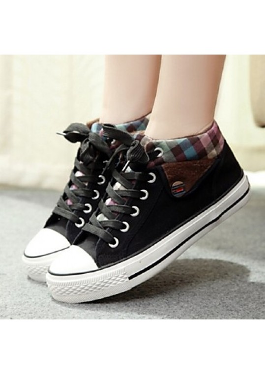 Women's Shoes Canvas Flat Heel Comfort/Round Toe Fashion Sneakers