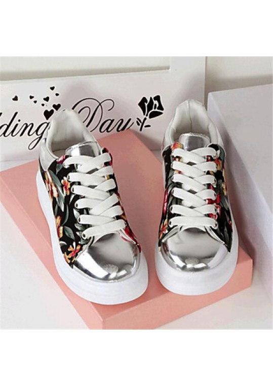 Women's Spring / Fall Creepers Leatherette Outdoor / Casual Platform Lace-up Multi-color