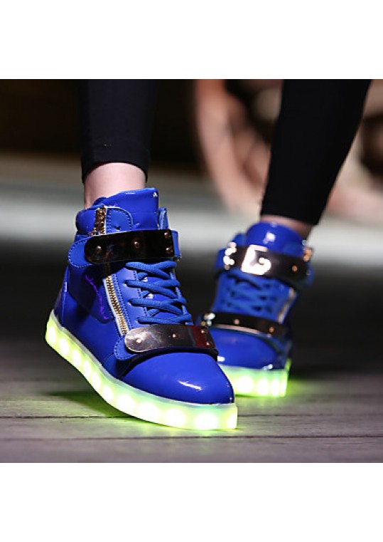 LED Shoes USB Charging Luminous Shoes Women's Casual Shoes Fashion Sneakers Black / Blue / Red / White