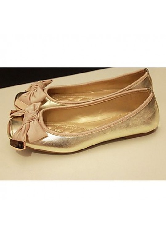 Women's Spring / Summer / Fall Moccasin / Square Toe Patent Leather Office & Career / Dress / Casual Flat Heel Black / Gray / Gold