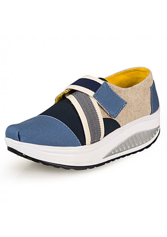 Women's Sneakers Fall Crib Shoes Canvas Casual Wedge Heel Others Black / Blue / Green / Red / Beige Others