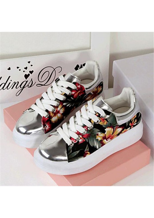 Women's Spring / Fall Creepers Leatherette Outdoor / Casual Platform Lace-up Multi-color