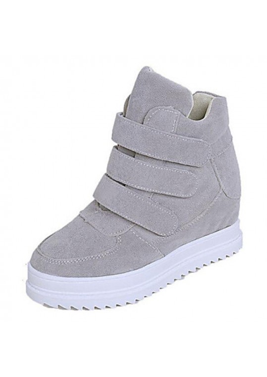 Women's Sneakers Spring / Fall Wedges Fleece Outdoor / Casual Wedge Heel Buckle Black / Blue / Red / Gray Others