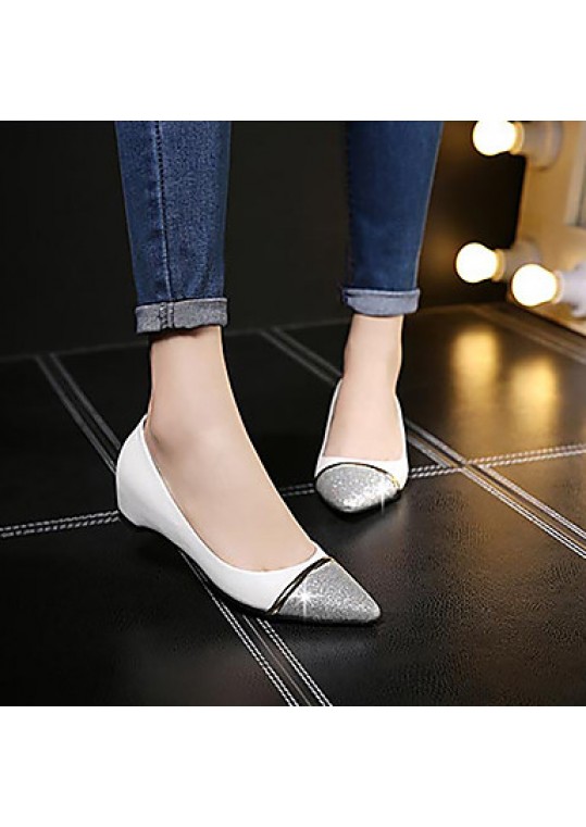 Women's Shoes GlitterLeatherette Flat Heel WedgesPointed Toe Flats Wedding Dress More Colors Available