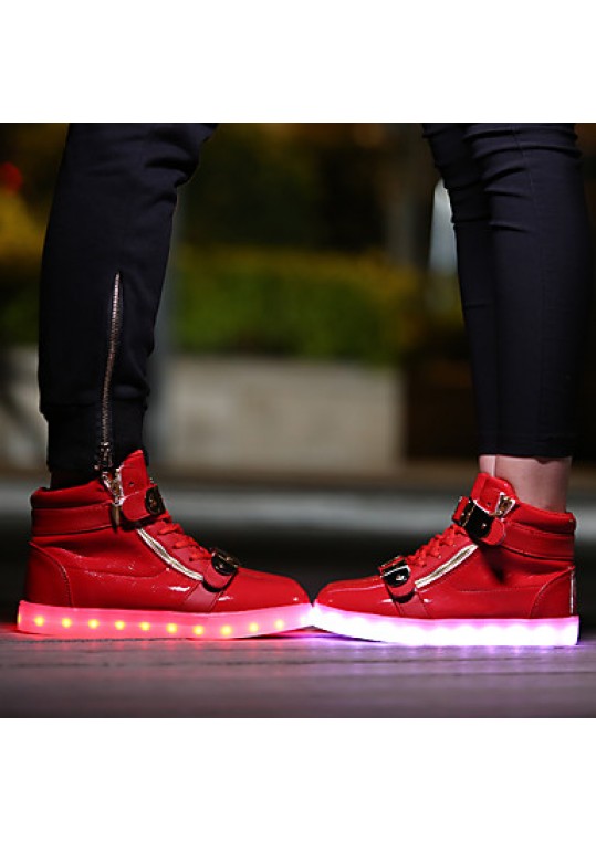 LED Shoes USB Charging Luminous Shoes Women's Casual Shoes Fashion Sneakers Black / Blue / Red / White