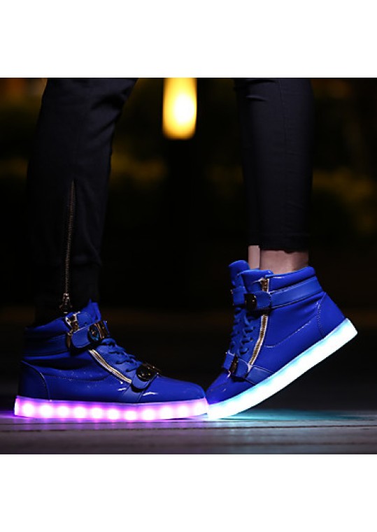 LED Shoes USB Charging Luminous Shoes Women's Casual Shoes Fashion Sneakers Black / Blue / Red / White