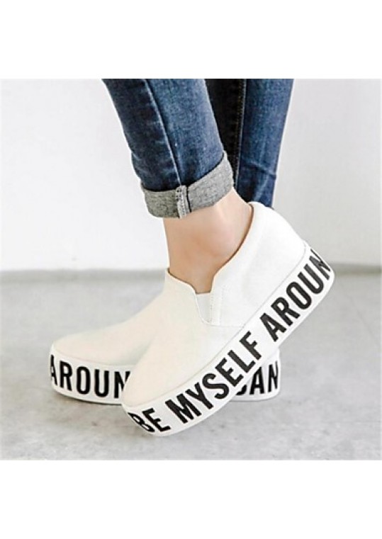 Women's Shoes Fabric Low Heel Round Toe Fashion Sneakers Casual More Colors available