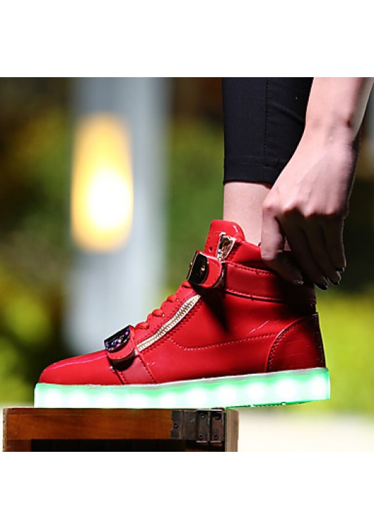 LED Shoes USB Charging Luminous Shoes Women's Casual Shoes Fashion Sneakers Black / Blue / Red / White