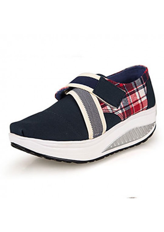 Women's Sneakers Fall Crib Shoes Canvas Casual Wedge Heel Others Black / Blue / Green / Red / Beige Others