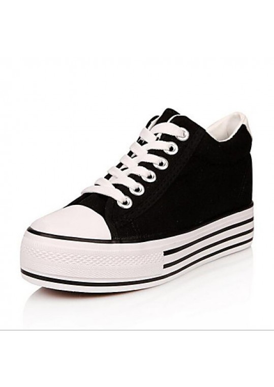 Women's Shoes Preppy Style Canvas Platform Comfort / Round Toe Fashion Sneakers Outdoor / Athletic / Casual