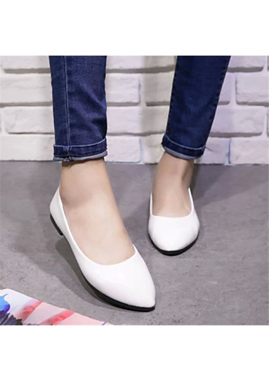 Women's Shoes Flat Heel Pointed Toe Flats Dress Black / Blue / Yellow / Pink / Purple / Red / White / Beige