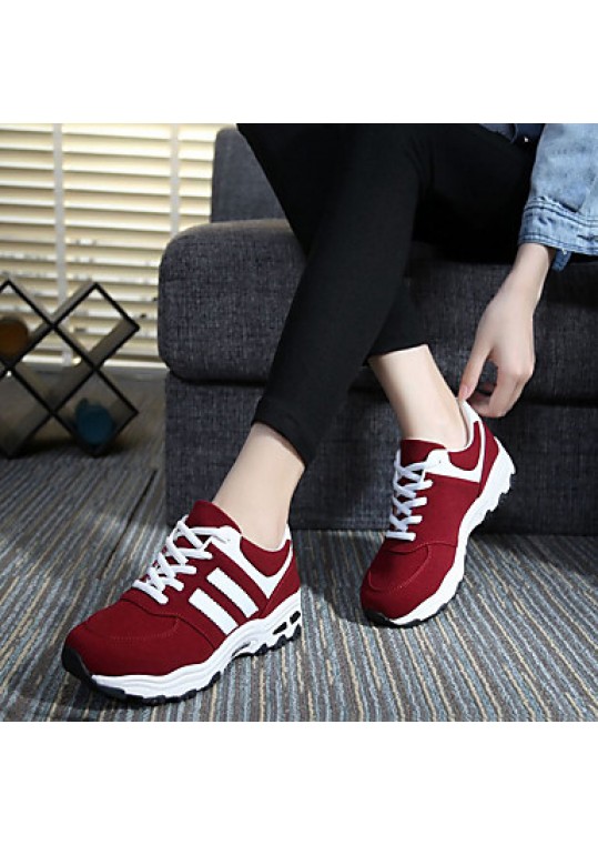 Women's Sneakers Spring / Fall Comfort Tulle Casual Flat Heel Black / Blue / Red Walking