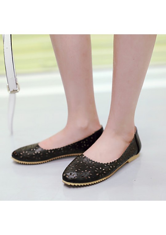 Women's Shoes Flat Heel Comfort / Round Toe Flats Dress / Casual Black / Blue / Pink / White