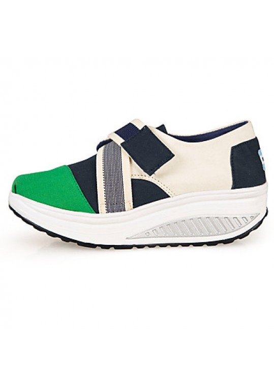 Women's Sneakers Fall Crib Shoes Canvas Casual Wedge Heel Others Black / Blue / Green / Red / Beige Others