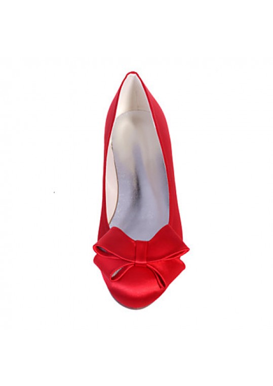 Women's Shoes Satin Flat Heel Round Toe Flats Wedding/Party & EveningShoes More Colors available