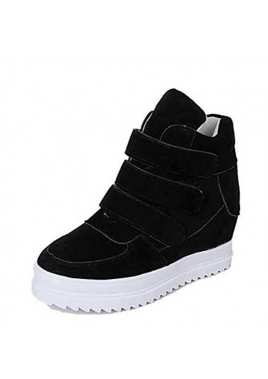 Women's Sneakers Spring / Fall Wedges Fleece Outdoor / Casual Wedge Heel Buckle Black / Blue / Red / Gray Others