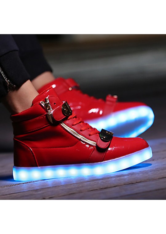 LED Shoes USB Charging Luminous Shoes Women's Casual Shoes Fashion Sneakers Black / Blue / Red / White