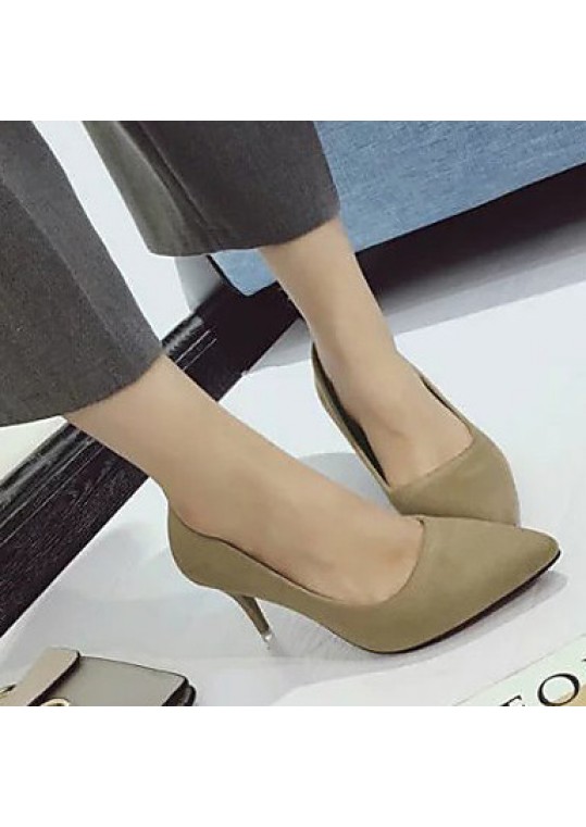 Women's Heels Fall Heels / Pointed Toe Suede Casual Stiletto Heel Others Black / Green / Red / Gray / Camel Others