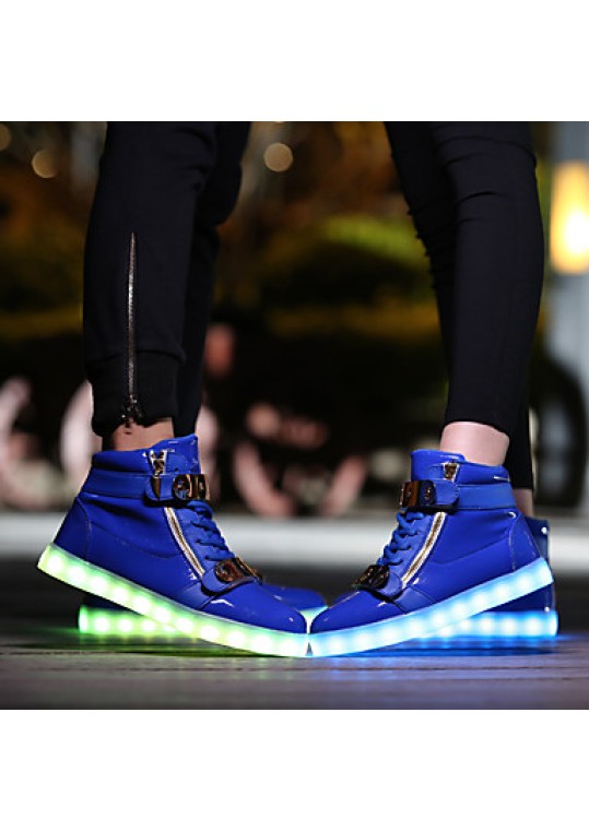 LED Shoes USB Charging Luminous Shoes Women's Casual Shoes Fashion Sneakers Black / Blue / Red / White