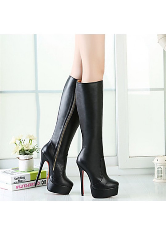 Women's Shoes Sexy 16cm Heel Height Round Toe Stiletto Heel Knee High Boots More Colors available